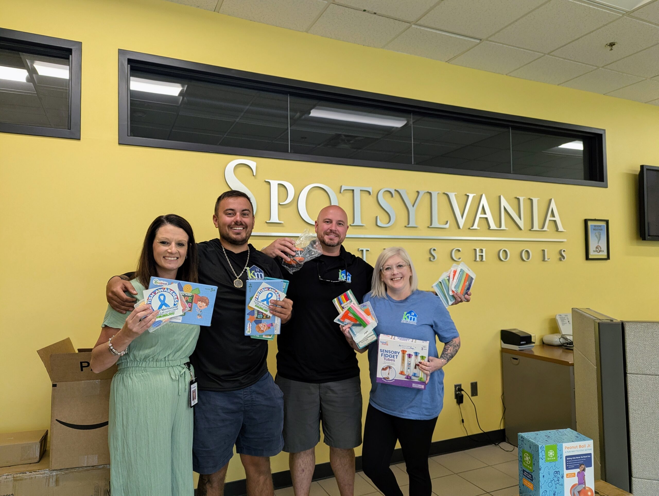 Kasper Mechanical donates supplies to Spotsylvania County Schools